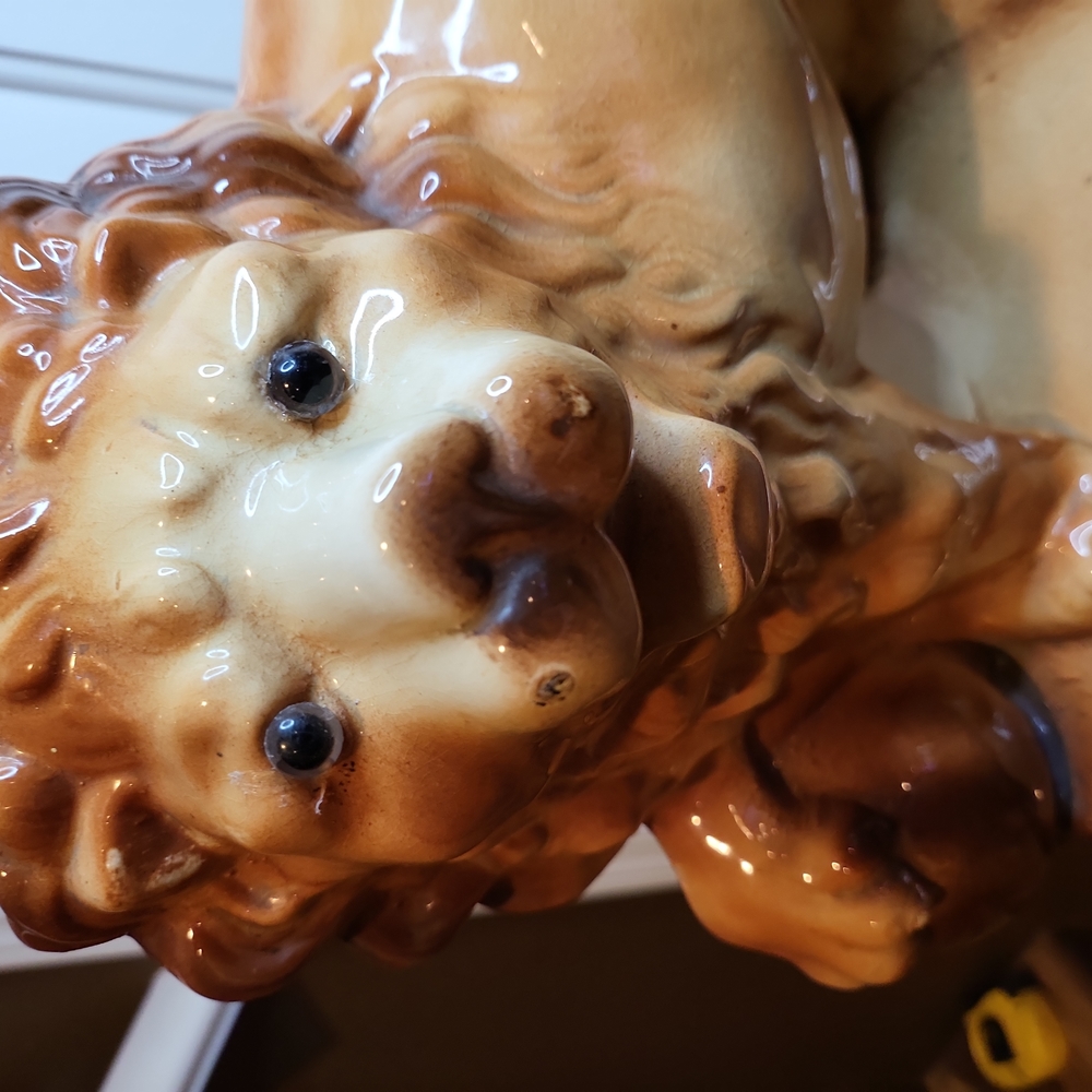 Antique Staffordshire England Hanley Lion by Lancaster & Sons - Picture 10 of 16